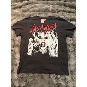 Lady Gaga Black Graphic T Shirt Men's Size XL Concert Tour Merch